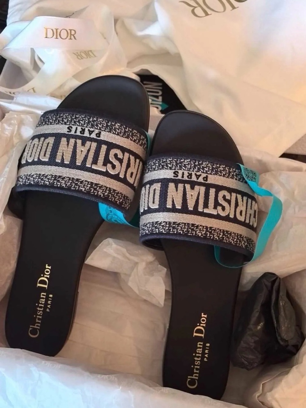 Christian Dior Black dway slides